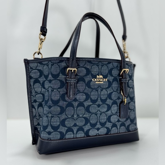 Coach | Bags | Coach Mollie Tote Bag 25 In Signature Chambray